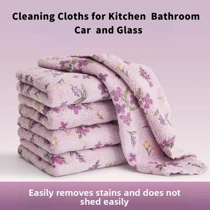 Lint-Free Microfiber Cleaning Cloths | Absorbent Fast Drying Edge-Trimmed Wipes for Home & Car