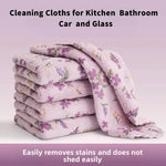 Lint-Free Microfiber Cleaning Cloths | Absorbent Fast Drying Edge-Trimmed Wipes for Home & Car