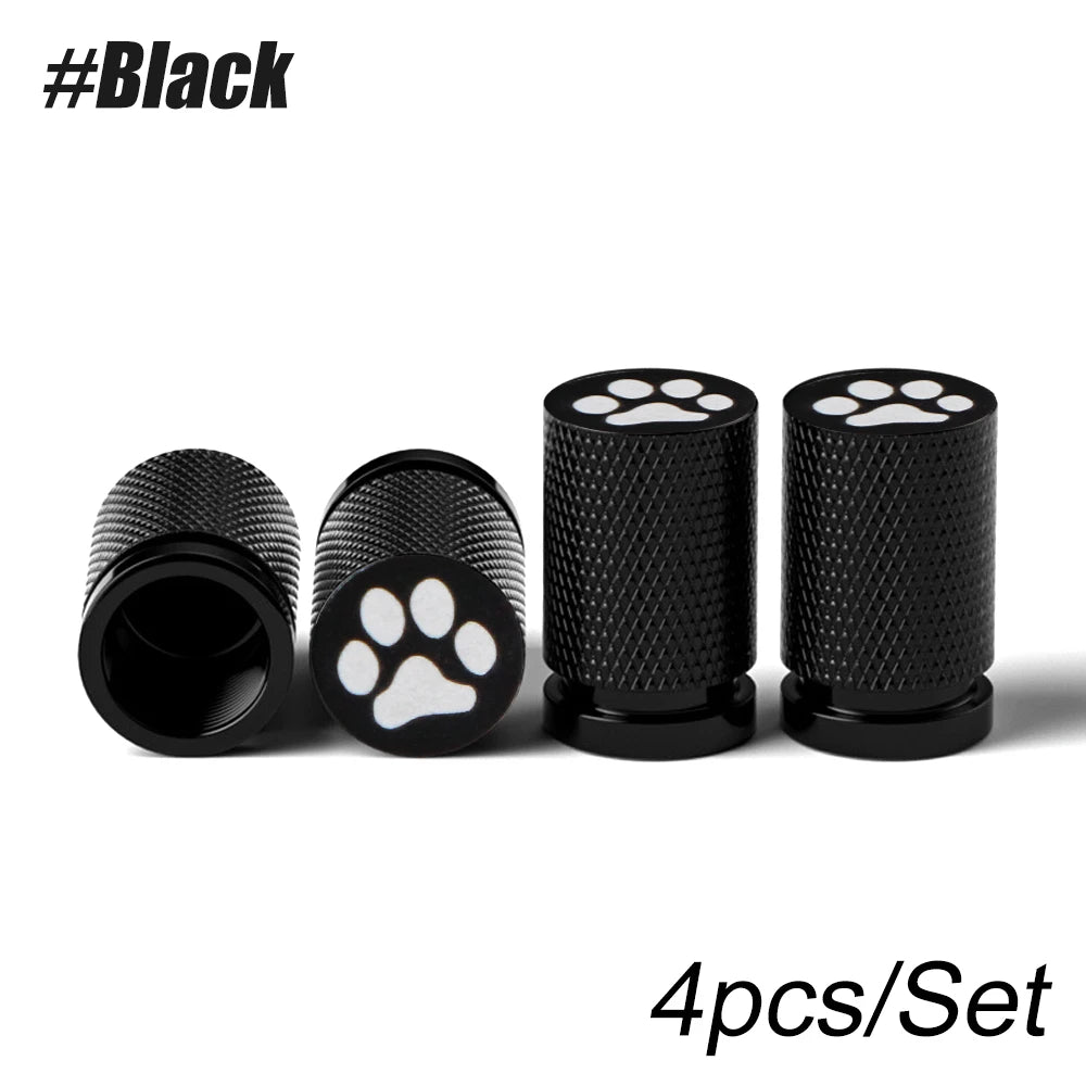 4Pcs Tire Valve Stem Cap Cover Set | Metal Tire Air Caps with O-Ring for Cars Trucks Mot detail view