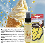 1+5 Vanilla Ice Cream Scent Air Freshener Bundle - 1 Spray + 5 Hanging Car Air Freshener Leaves, Odor Eliminator for Vehicle