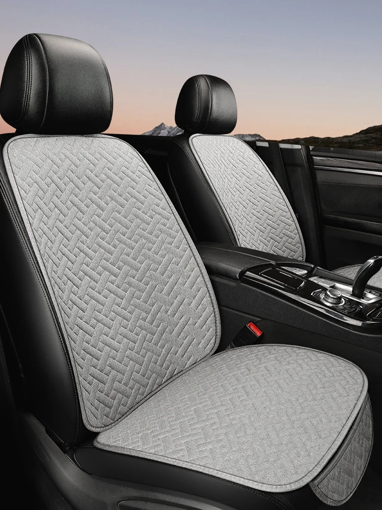 Car Seat Cushion, All Season Universal Linen Car Seat Cushion Cover, Anti Slip, Wea additional angle