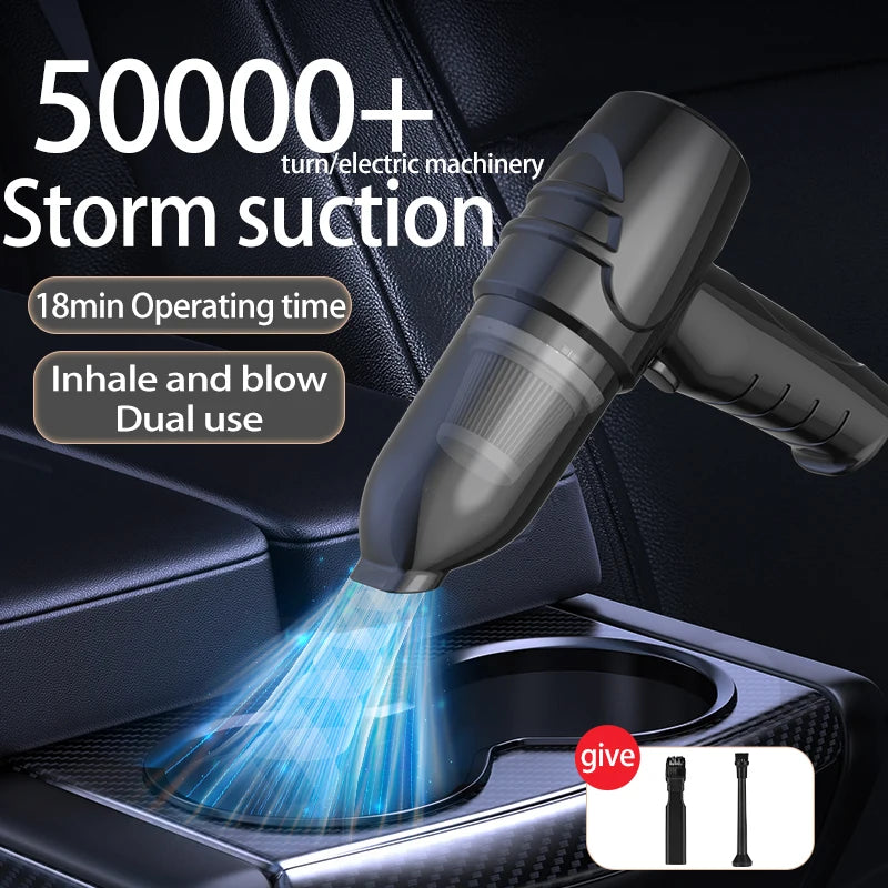 Wireless Car Vacuum Cleaner | High-Power Handheld for Car and Home close-up view