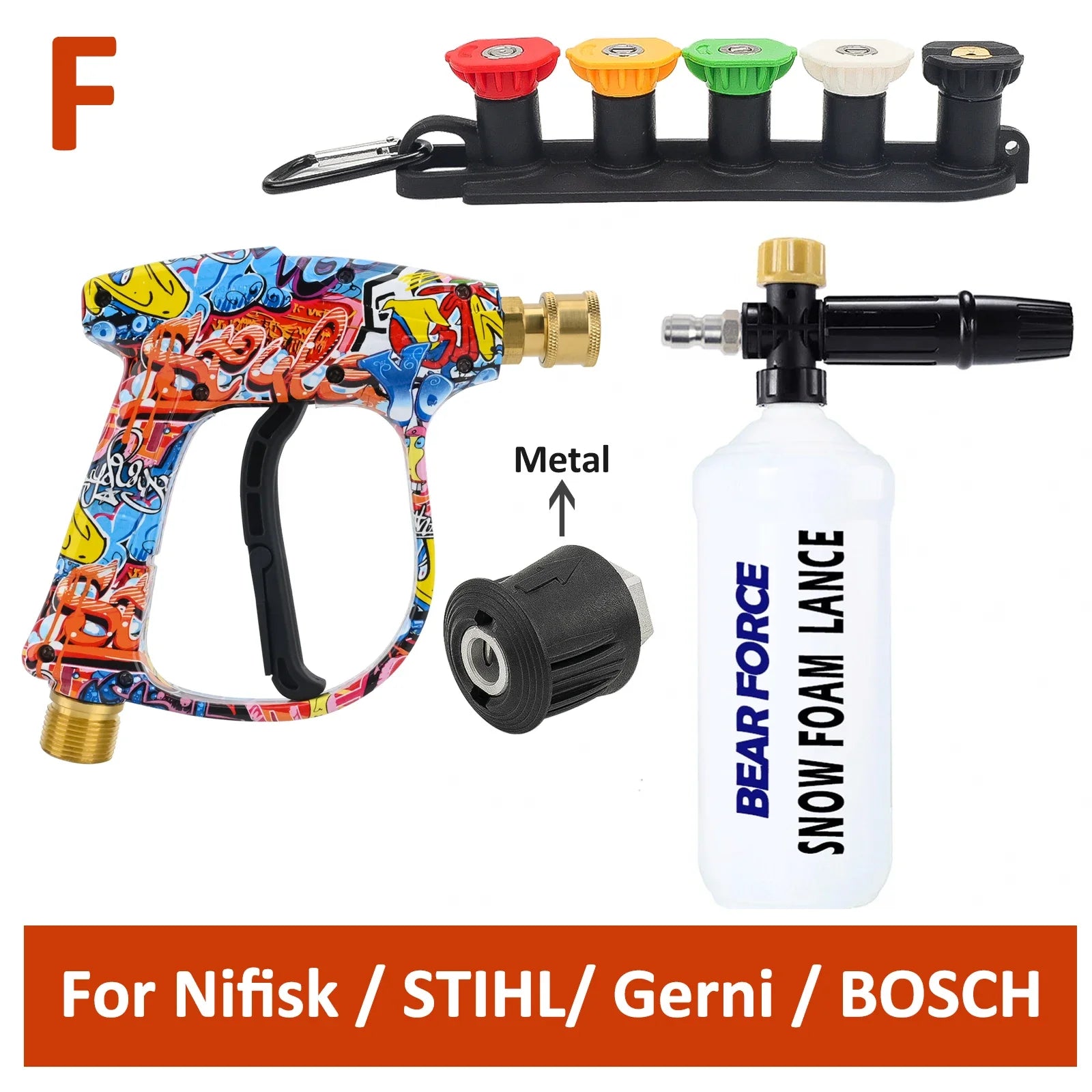 Pressure Washer Spray Gun Kit | Universal Quick Connect for Karcher Nilfisk Parkside Bos detail view