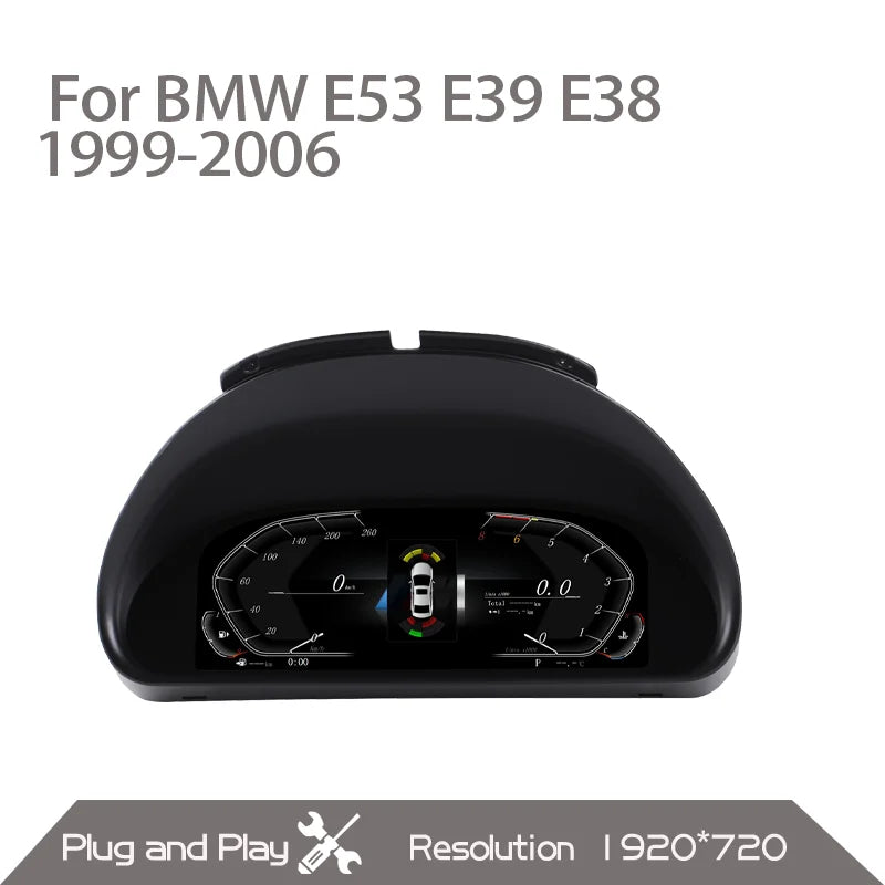 For BMW X5 E53 E39 1999-2006 10.25" Digital Cluster | Carplay Map LCD Dashboard Virtu alternate view