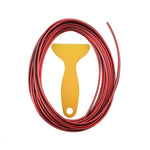 5M Red Universal Car Moulding Decoration Flexible Strip Interior Dashboard Panel Do additional angle