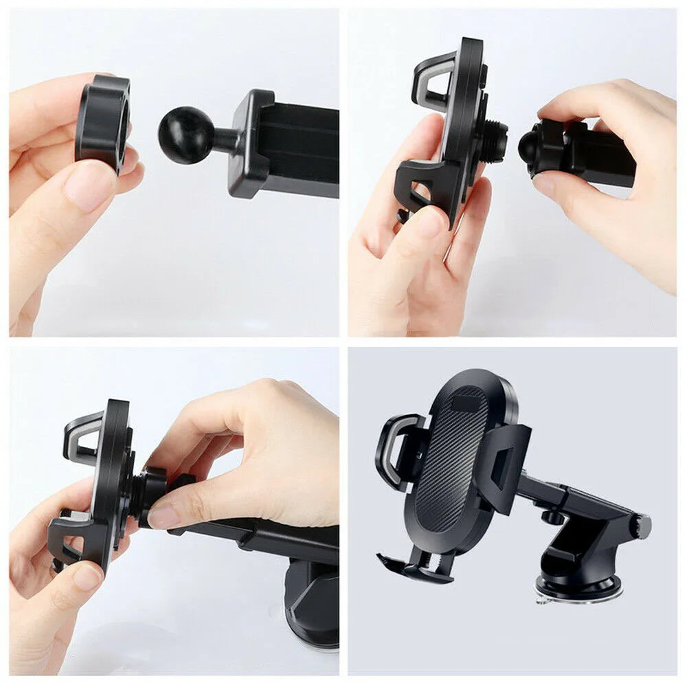 Universal Car Phone Holder Mount | 360 Degree Rotating Retractable Arm Stand additional angle