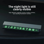 Temporary Car Parking Card Phone Number Holder Luminous Number Plate alternate view