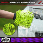 Microfiber Car Wash Gloves, 2-Piece Set close-up view