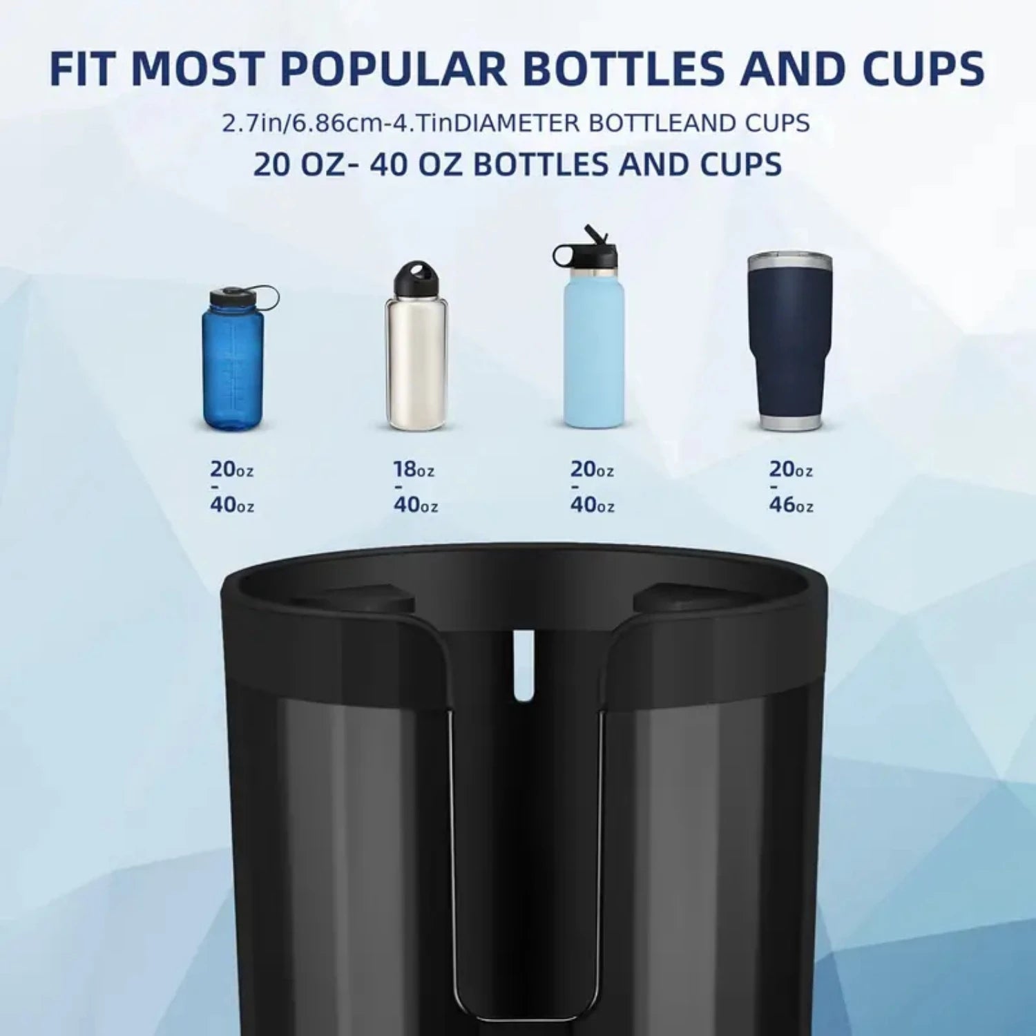 Upgraded Car Cup Holder Expander with Adjustable Base | Stable Auto Bottle Support fo lifestyle view