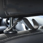 4 Pack Carbon Fibre Car Seat Headrest Hook Back Seat Organizer Hanger Holder for Hand alternate view