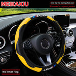 Carbon Fiber Leather Steering Wheel Cover 14.5-15 Inch lifestyle view
