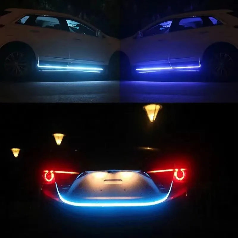 1pc Dynamic meteor Led Car Hood Lights Strip Universal Engine Hood Guide Decorative Ligh detail view
