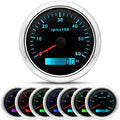 85MM Digital Tachometer 3000/4000/6000/7000/8000 RPM 7Colors Backlight Boat Tachometer with LCD for Car Marine Boat Yacht RV