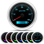 85MM Digital Tachometer 3000-8000 RPM | 7-Color Backlight LCD for Boat Car Marine RV detail view
