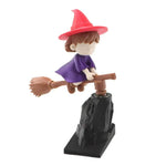 3D Drift Broomstick Car Dashboard Ornament Funny Witch Wizard Flying Figurine Auto Interior Decoration Accessories