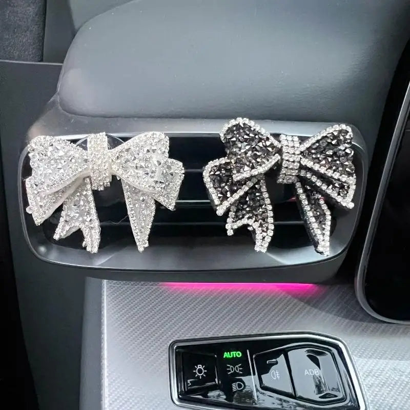 Car Perfume Clip Bow Air Outlet Decorations Car Air Conditioner Air Vent Interior Decoration Accesso