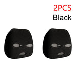 Universal Car Headrest Cover Car Seat Face Mask Ski Mask Halloween Christmas Funny Dec close-up view