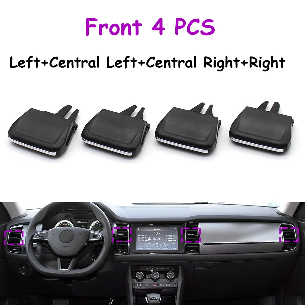 Kodiaq Karoq Car Front Left Right Central Rear Air Conditioning Outlet AC Vent Tab Clip For Skoda 2016-2025 56G819701 56G820951
