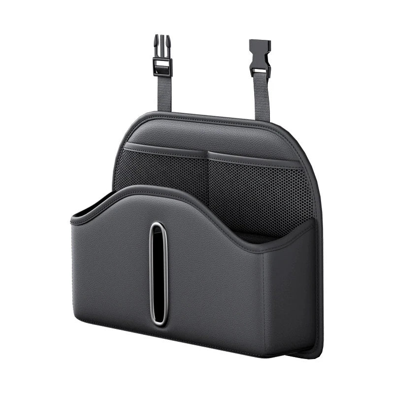 PU Leather Car Seat Back Organizer Hanging Storage Bag
