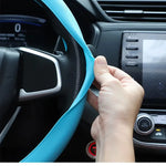 Non-Slip Silicone Steering Wheel Cover 38cm close-up view