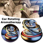 Car Air Freshener Solar Rotating Aromatherapy Star Ball Double Ring Suspended Ornament Diffuser Interior Decoration