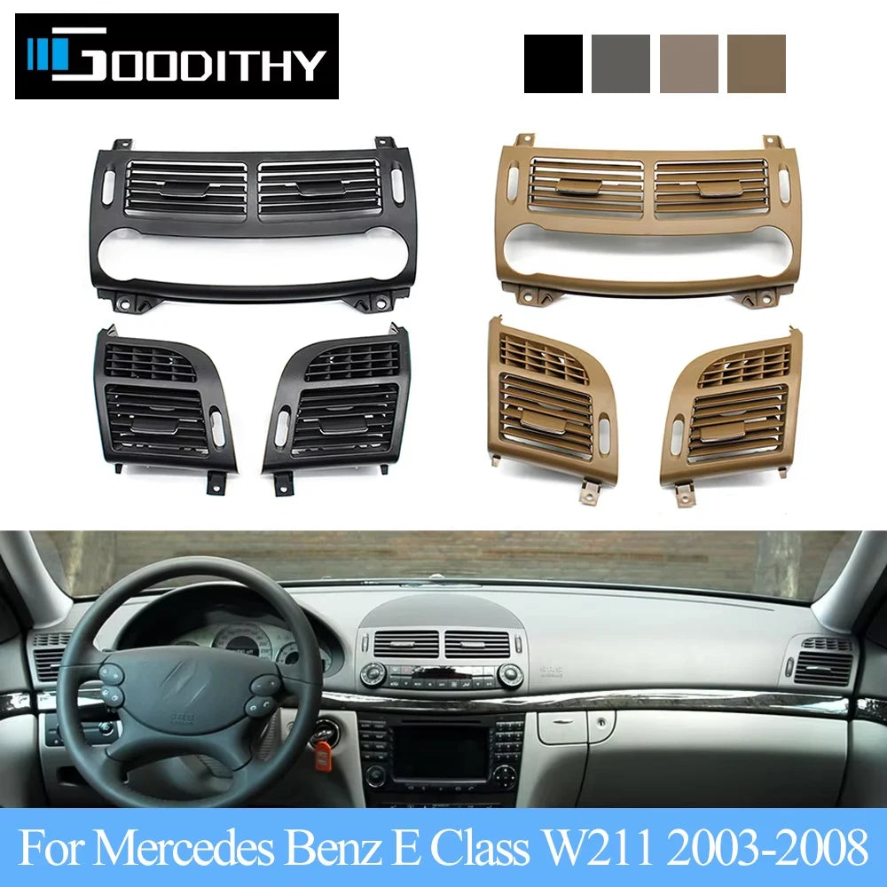Car Front Air Conditioning AC Vent Grille Outlet Cover Tirm For Mercedes Benz E Class W211 E220 E250 E320 E350 E55 2003-2008