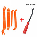 4pcs/Set Portable Car Panel Removal Tool Kit Nail Puller Radio Audio Door Pry Repair Clip Trim Dash