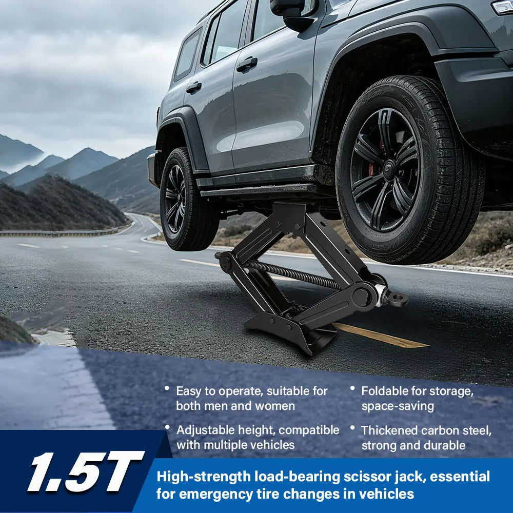 2.5T 1.5T car jacks 2 in 1 Manual Lift Jack Car Repair Tool Lifting Tool with Labor-saving Ratchet W