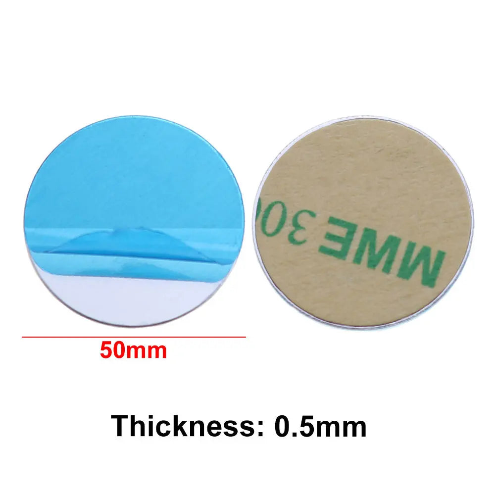 JCD 10pcs Silver Magnetic Metal Plate for Car Phone Holder | Universal Iron Sheet Moun close-up view