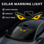 Devil’s Eye Shaped Car Window Decorative Light With Suction Cup Solar/USB-C Rechargeable Red Yellow White Flashing Warning Lamp