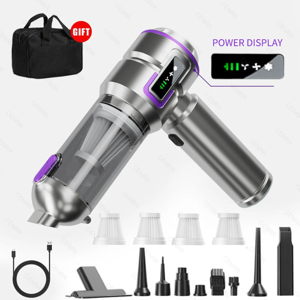 CENRR Cordless Handheld Vacuum Cleaner | 998000PA Powerful Car Vacuum with Blower lifestyle view