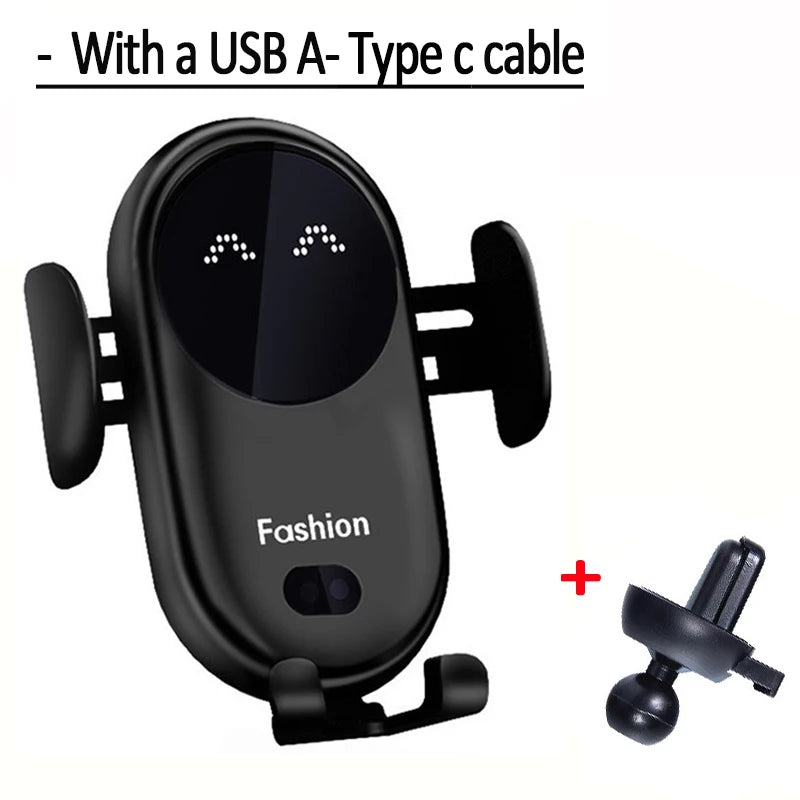 Wireless Car Charger Phone Holder Air Vent Mount close-up view