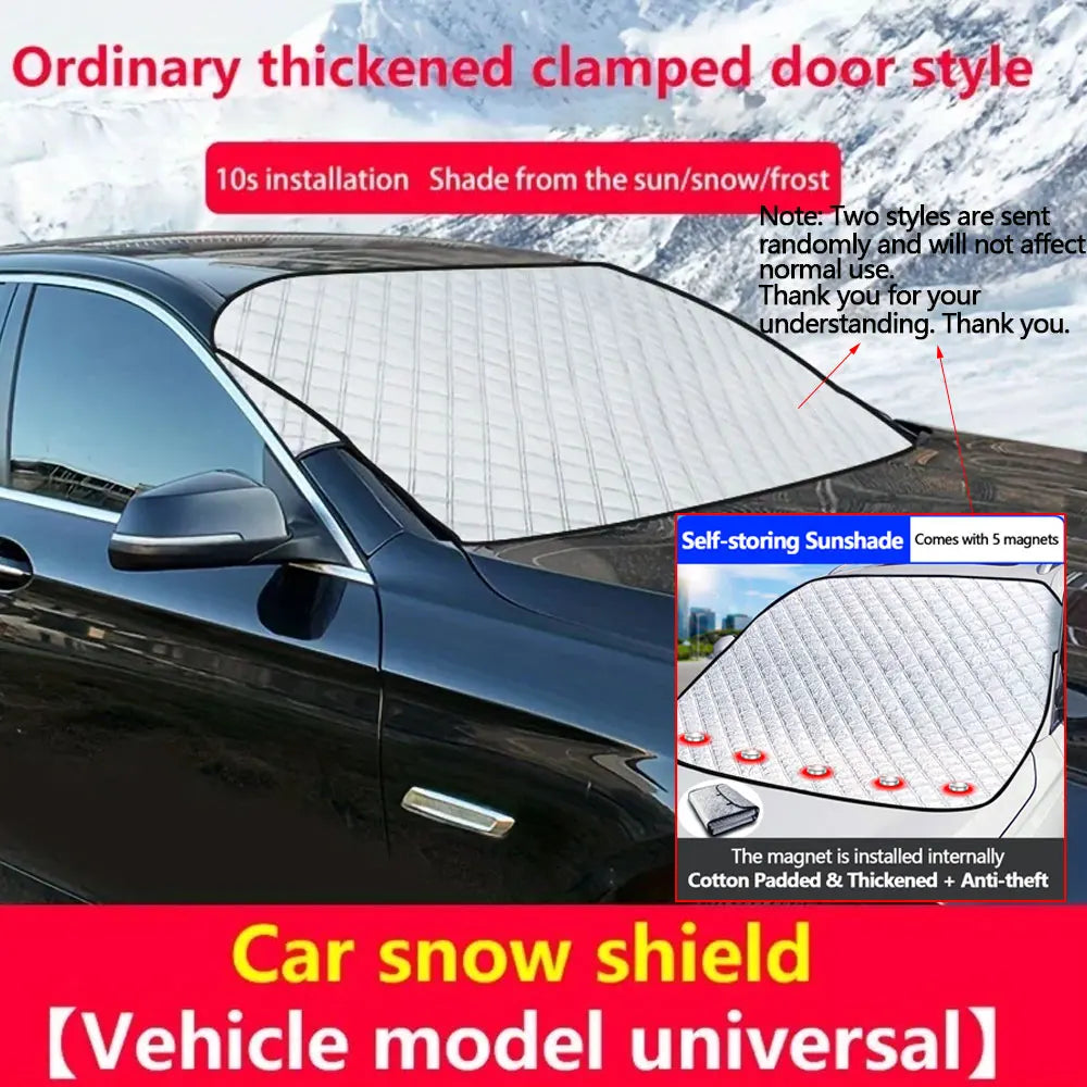 Universal Front Car Snow Frost Cover | Windshield Outdoor Waterproof Winter Automobiles Exterior Pro