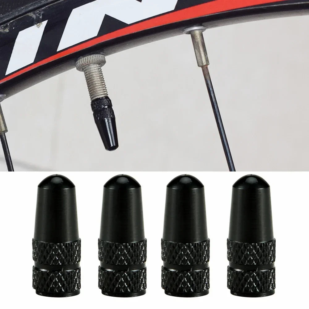4Pcs/Set Aluminum Alloy Road MTB Track Racing Bike Tube Tyre Bicycle Tire Wheel French V detail view