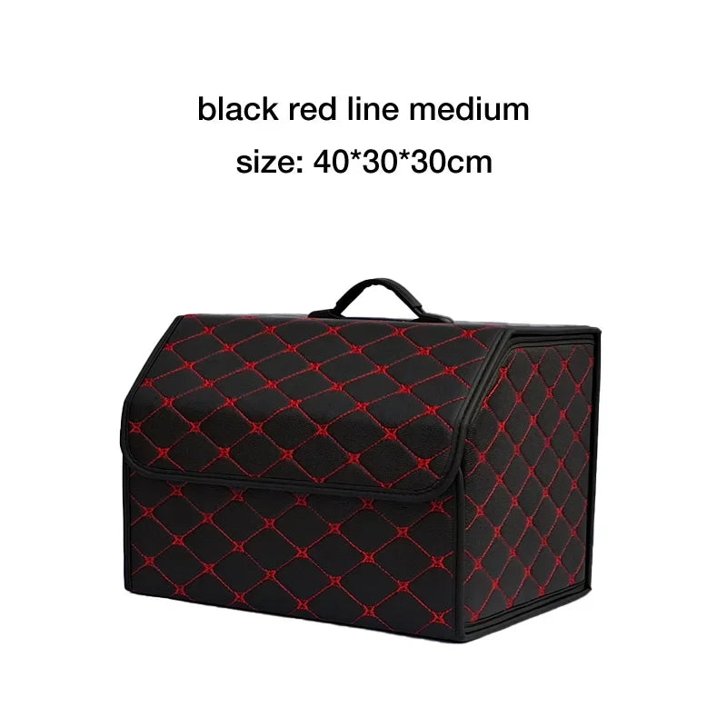 Car Trunk Organizer Box, Large Capacity, Auto Multiuse Tools, Storage Bag, Stowing, Ti close-up view