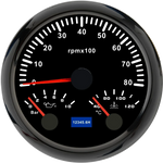 MH 85mm 3-in-1 Gauge Tachometer Water Temp Oil Pressure | 12V Car Boat 8000RPM 7 Colo alternate view