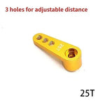 NEEBRC 25T Metal Servo Arm 3 Holes for 1/10 RC 12KG 7KG 21G 2KG Servo Car Boat Robot Wltoys Futaba HSP Axial SCX10 Accessories