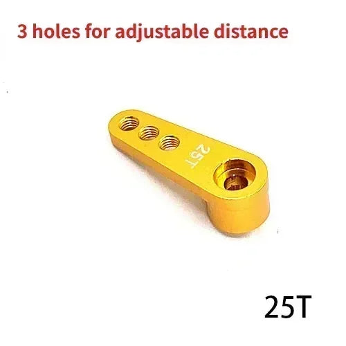 NEEBRC 25T Metal Servo Arm 3 Holes for 1/10 RC 12KG 7KG 21G 2KG Servo Car Boat Robot Wltoys Futaba HSP Axial SCX10 Accessories