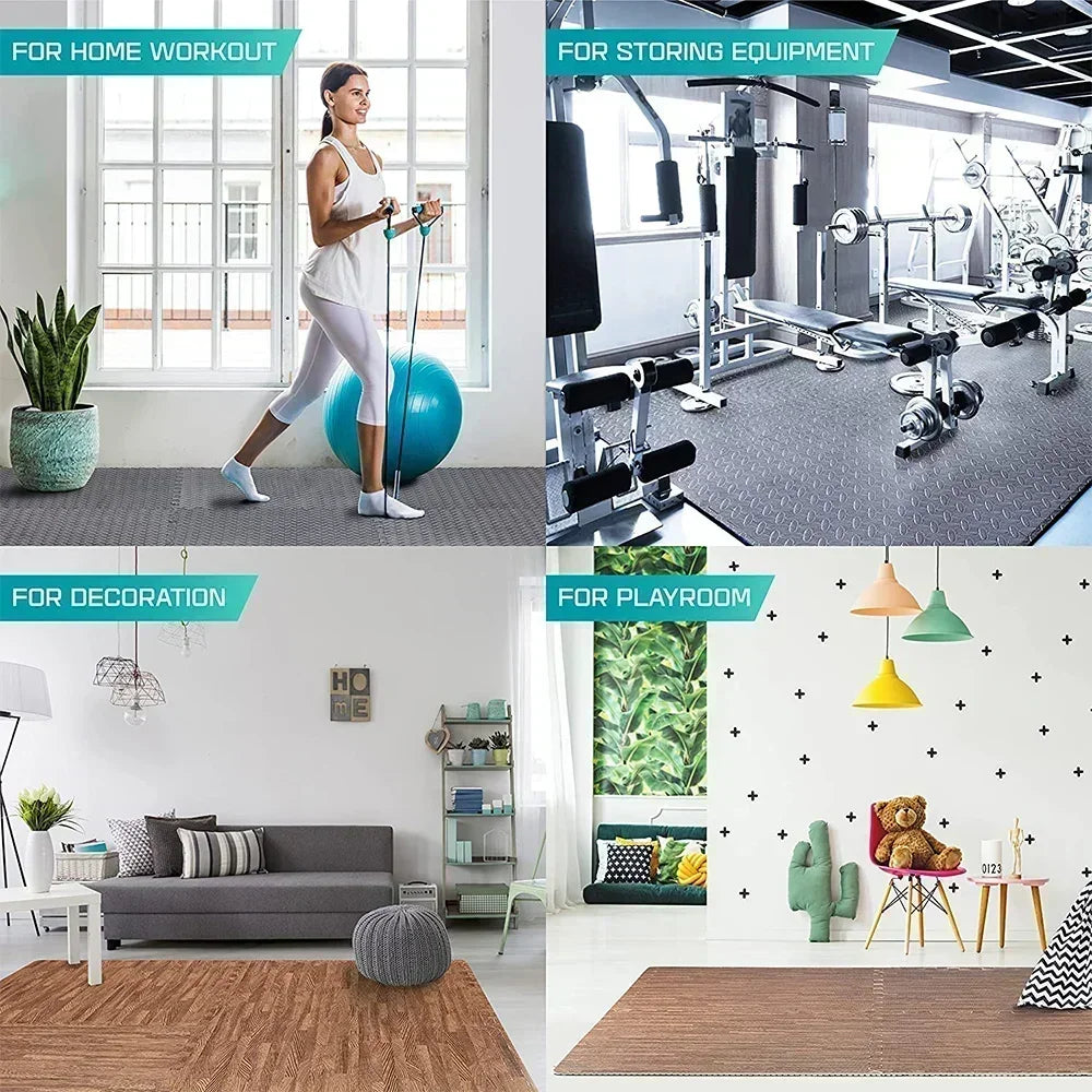 EVA Foam Puzzle Floor Mat | Interlocking Tiles for Home Gym and Kids lifestyle view