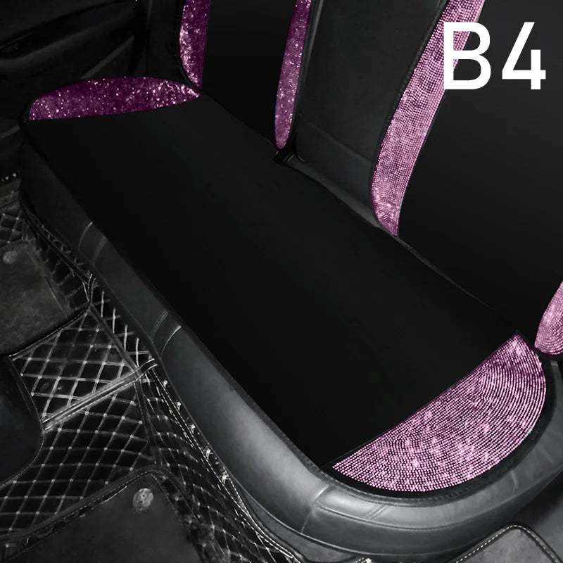 Ladies Car Interior Accessories Shiny Diamond Universal Car Seat Cover Fashion Luxury alternate view