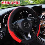 PU leather checkered embossed multi-color car rimless steering wheel cover suitable f lifestyle view