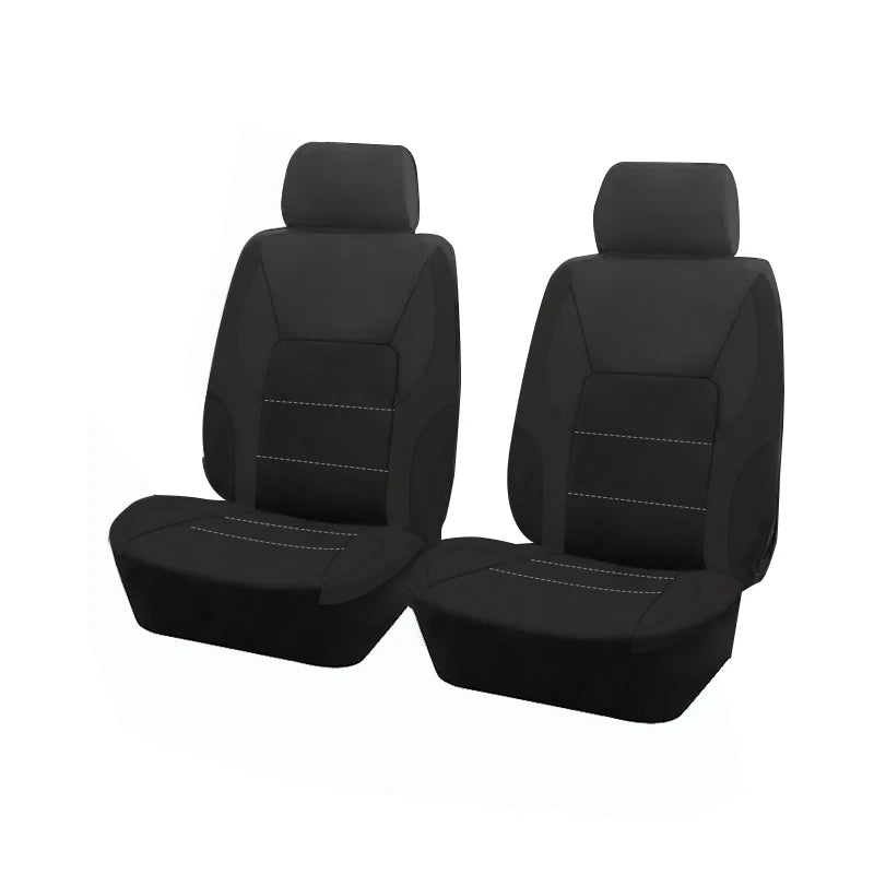 AUTO PLUS Sports Universal Polyester Car Seat Cover Set Fit Most Car Plain Fabric Bic lifestyle view
