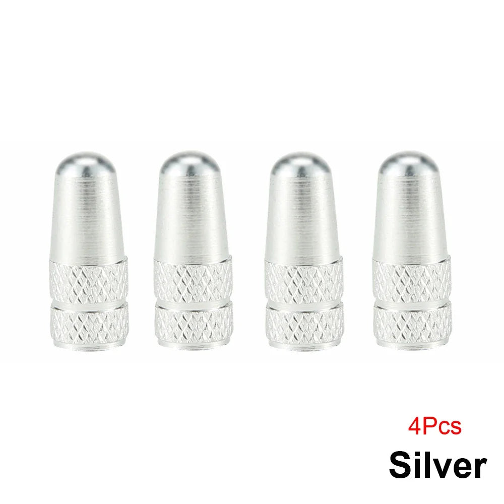 4Pcs/Set Aluminum Alloy Road MTB Track Racing Bike Tube Tyre Bicycle Tire Wheel French close-up view