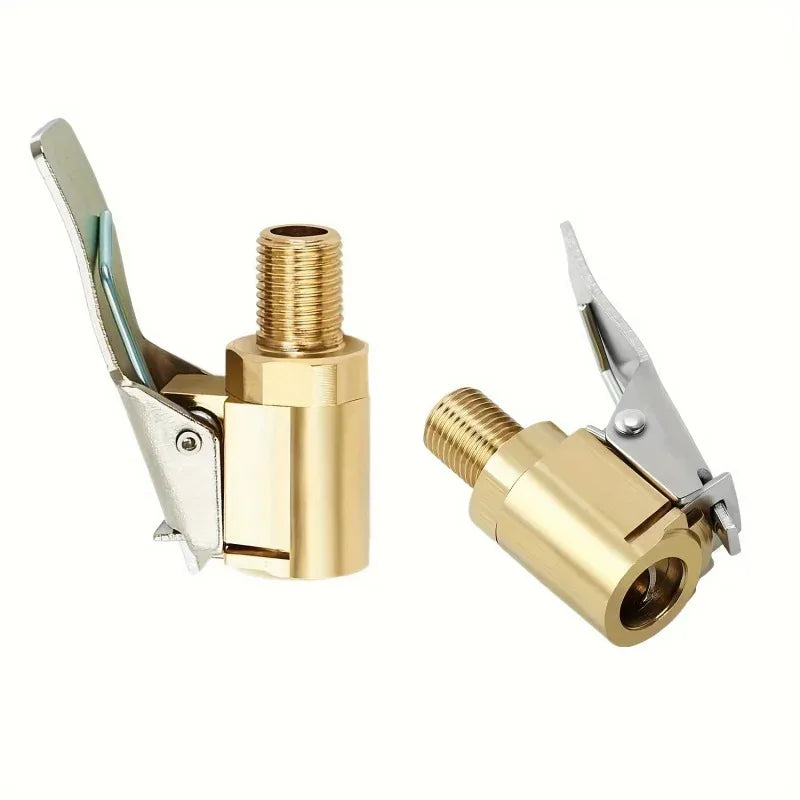 Brass Locking Nozzle Tire Air Chuck Clip Adapter - Automotive Grade for Efficient Inflat detail view