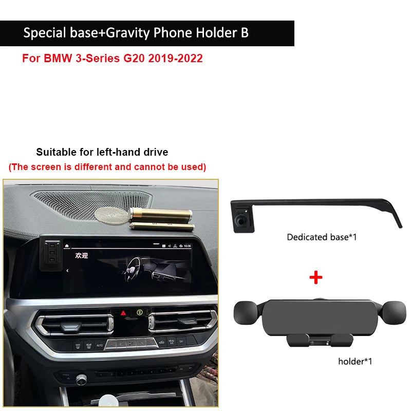 Car Phone Holder For BMW 3 Series 320 330 340 G20 2019-2022 Dedicated Infotainment Screen Wireless Charging Smartphone Holder