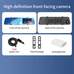 12" Rearview Mirror Dash Cam | 5MP, Dual Lens, Night Vision, Wide Angle alternate view