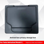 For Tesla Model 3 Y 2017~2026 Car Hidden Storage Box Model 3 Highland Y Juniper Center Console Armrest Organizer Box Accessories