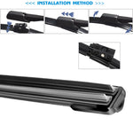 Universal Car Wiper Blades | Soft Dual Rubber Frameless Windshield Wipers alternate view