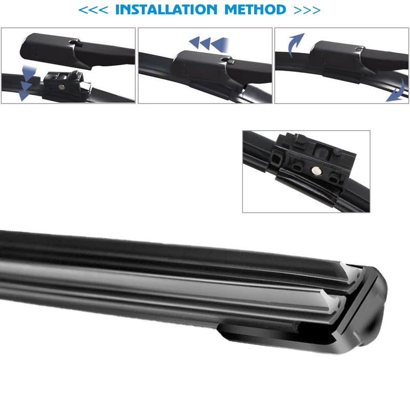 Universal Car Wiper Blades | Soft Dual Rubber Frameless Windshield Wipers alternate view