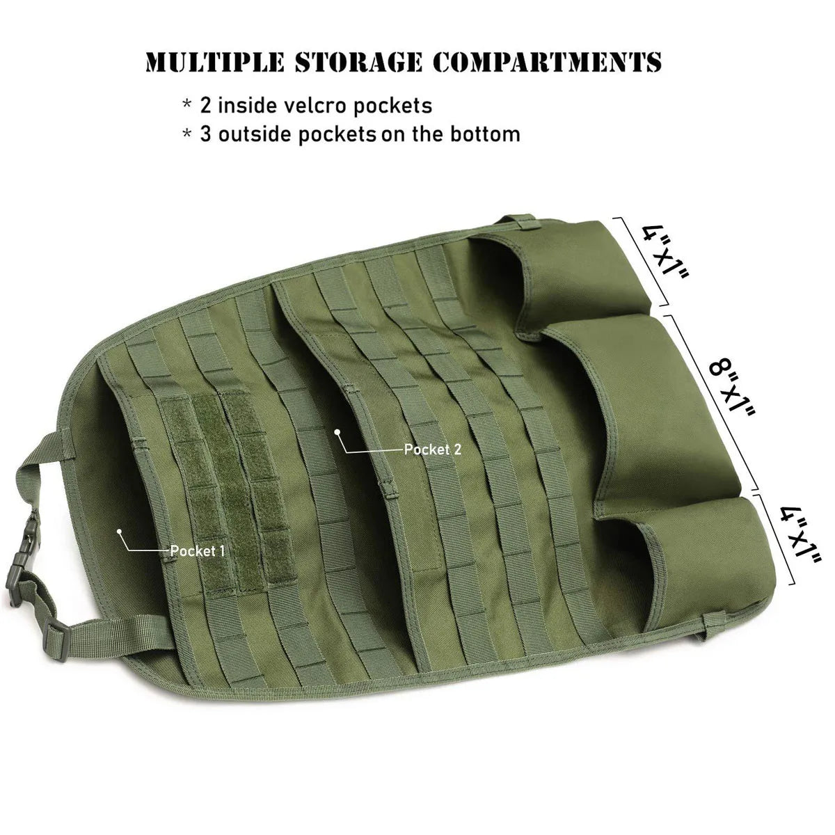 Molle Car Seat Back Organizer Storage Pouch